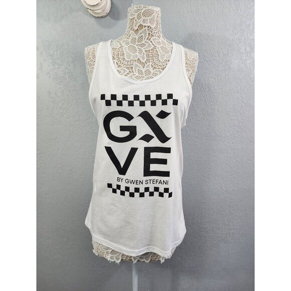 Gxve By Gwen Stefani White Tank Top Bella+Canvas L - Picture 1 of 5